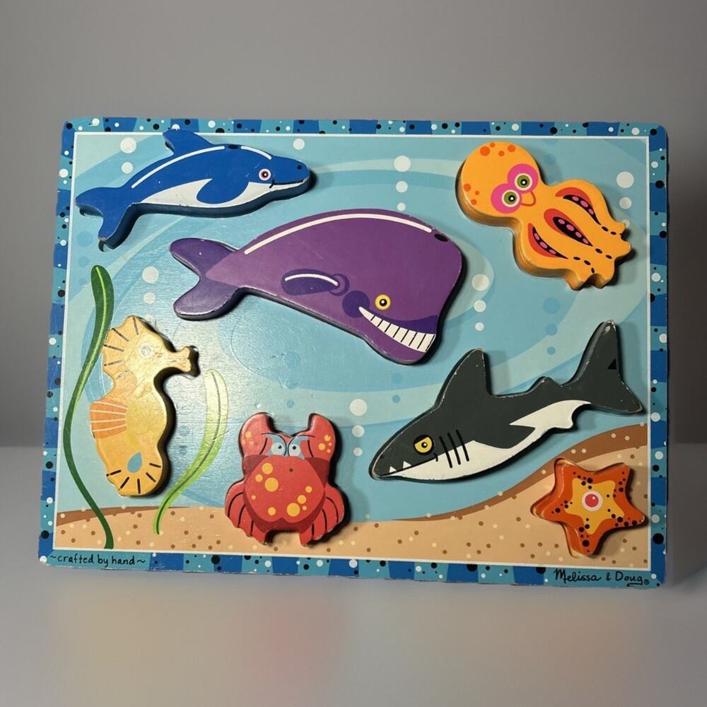 Melissa and Doug Sea Creatures Chunky Puzzle - 6 Pieces 3728 So Fun!